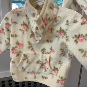 Ralph Lauren, Cream/Pink Fleece Sweater and Pants Set, Baby